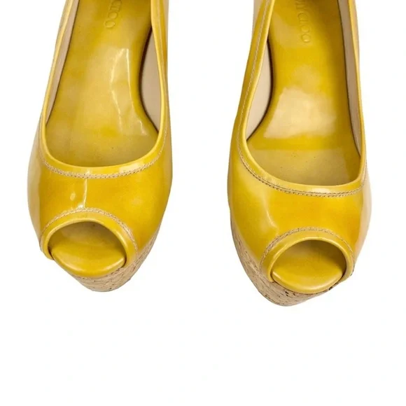 Jimmy Choo Mustard Yellow Pumps - Picture 4 of 8
